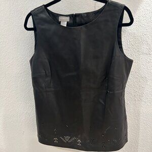 Liz Claiborne Punched Leather Skirt and Tank Set